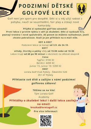 Děti hrají golf na hřišti